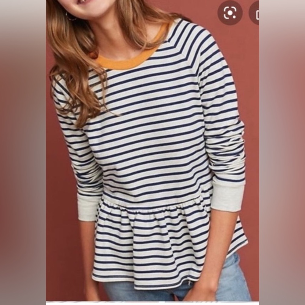 Anthropologie t.la Striped Peplum